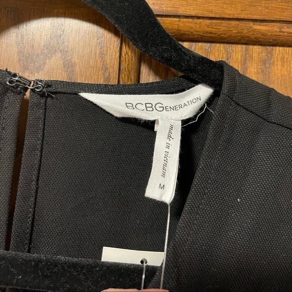 BCBGeneration Black Asymmetrical Dress Medium - Picture 2 of 4